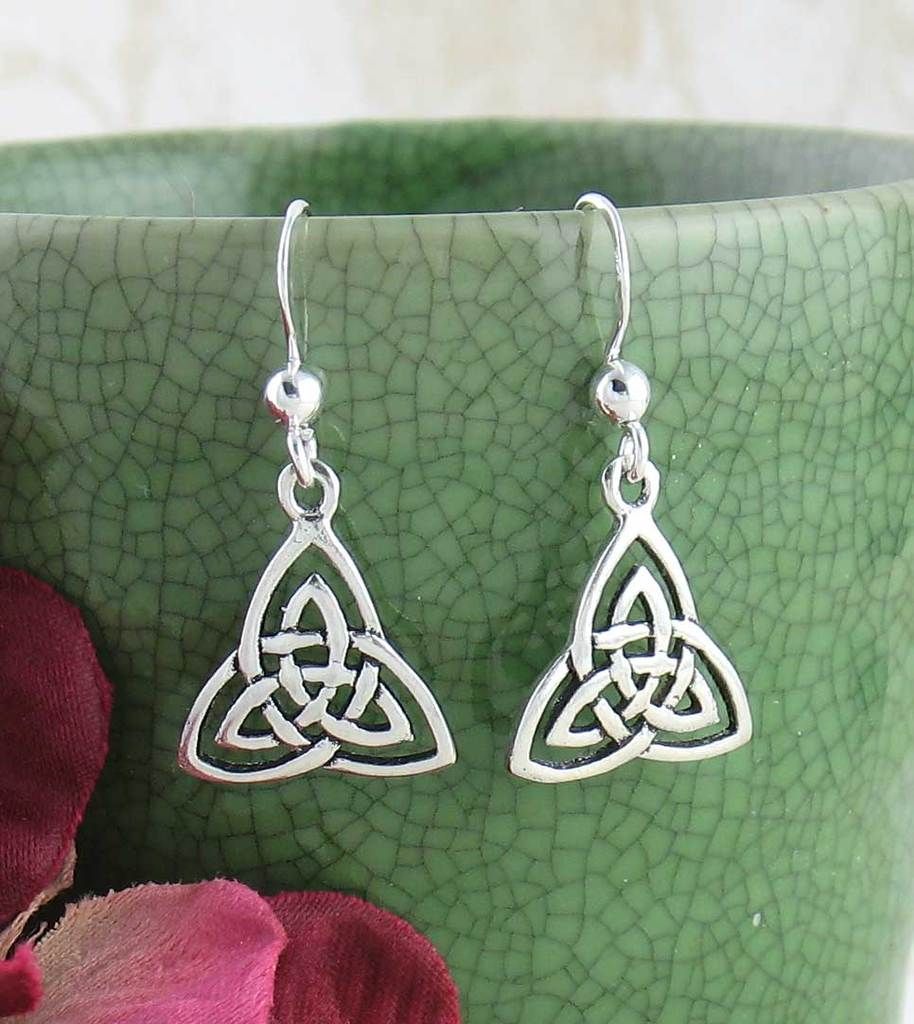 Trinity knot earrings.