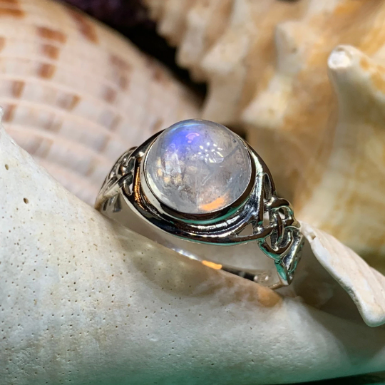 Rhianna Celtic Knot Moonstone Ring