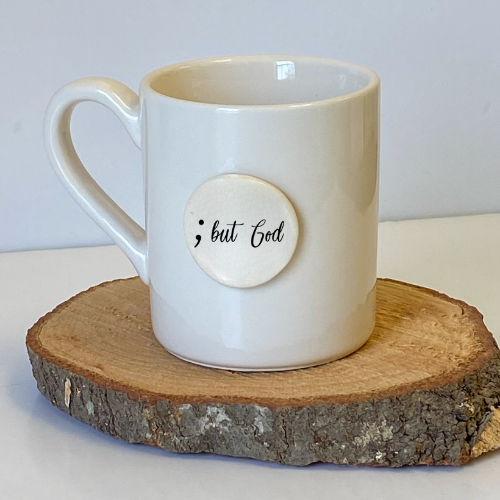 Handmade Pottery ; But God Mug - Made in the U.S.A.