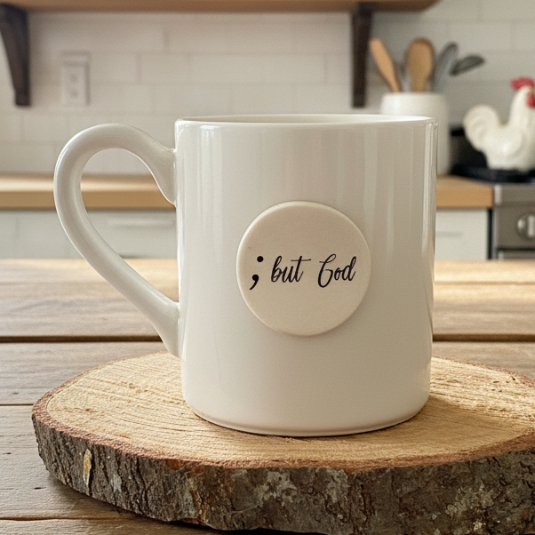 Handmade Pottery ; But God Mug - Made in the U.S.A.