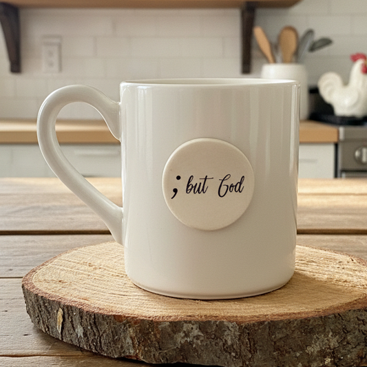 Handmade Pottery ; But God Mug - Made in the U.S.A.