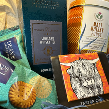 Load image into Gallery viewer, Artisan Scottish Whisky Tea &amp; Highland Cow Gift Box
