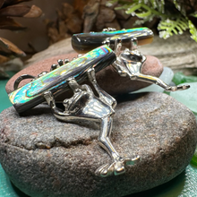 Load image into Gallery viewer, Abalone Frog Earrings
