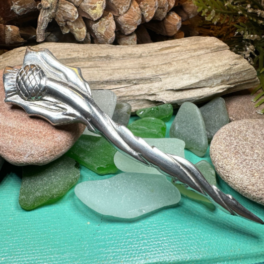 Modern Thistle Kilt Pin — view 4
