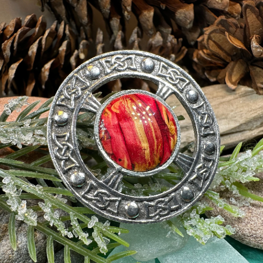 Celtic Heathergems Brooch - Handmade in Scotland
