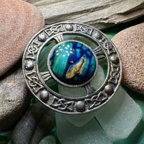 Load image into Gallery viewer, Celtic Heathergems Brooch - Handmade in Scotland
