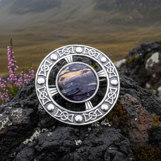 Celtic Heathergems Brooch - Handmade in Scotland — view 11