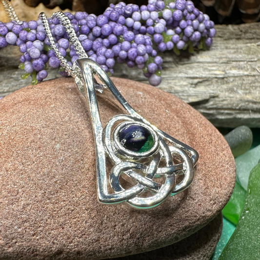 Elegant Heathergems Celtic Knot Necklace - Handmade in Scotland — view 7
