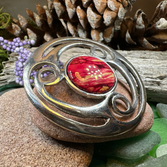 Alana Heathergems Celtic Brooch - Handmade in Scotland — view 7