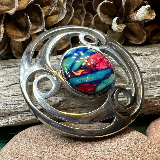 Alana Heathergems Celtic Brooch - Handmade in Scotland — view 6