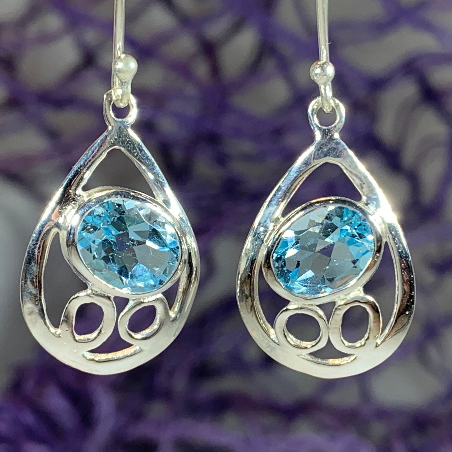 Celtic Infinity Topaz Earrings