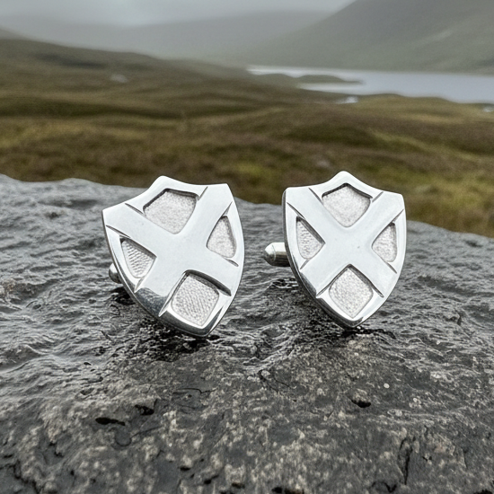 Scotland Flag Cufflinks - Handmade in Scotland — view 3