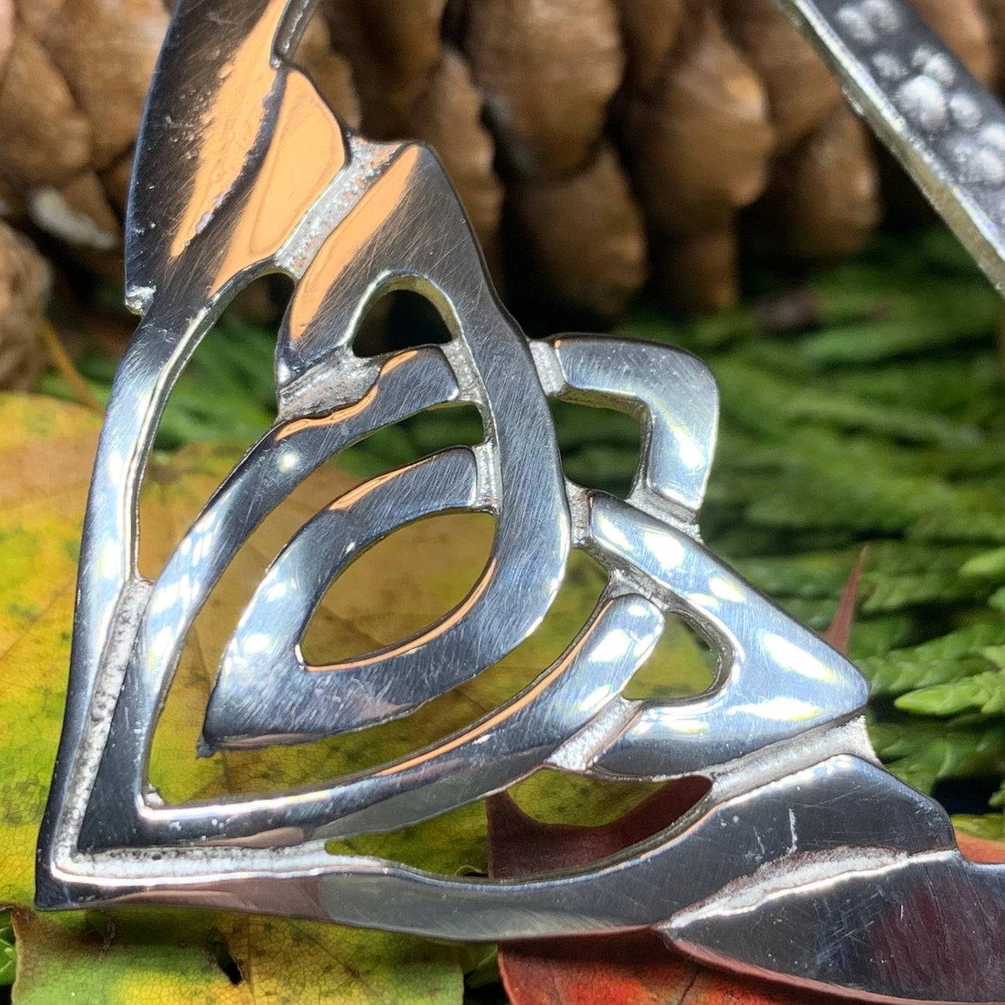 Adaira Celtic Knot Scarf Ring - Handmade in Scotland — view 6