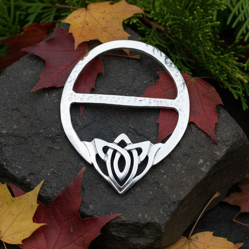 Adaira Celtic Knot Scarf Ring - Handmade in Scotland — view 5