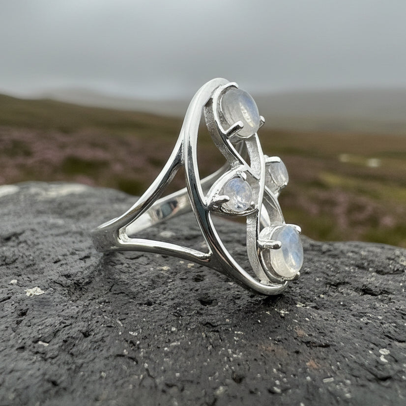 Moonstone Infinity Ring — view 7