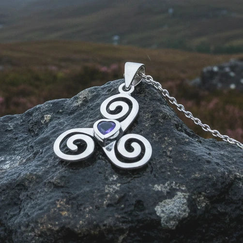 Celtic Spiral Love Necklace in sterling silver