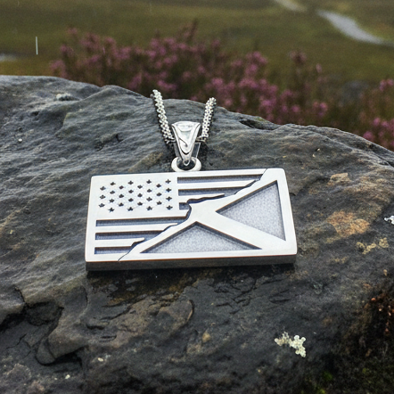 Scottish American Flag Pendant — view 9