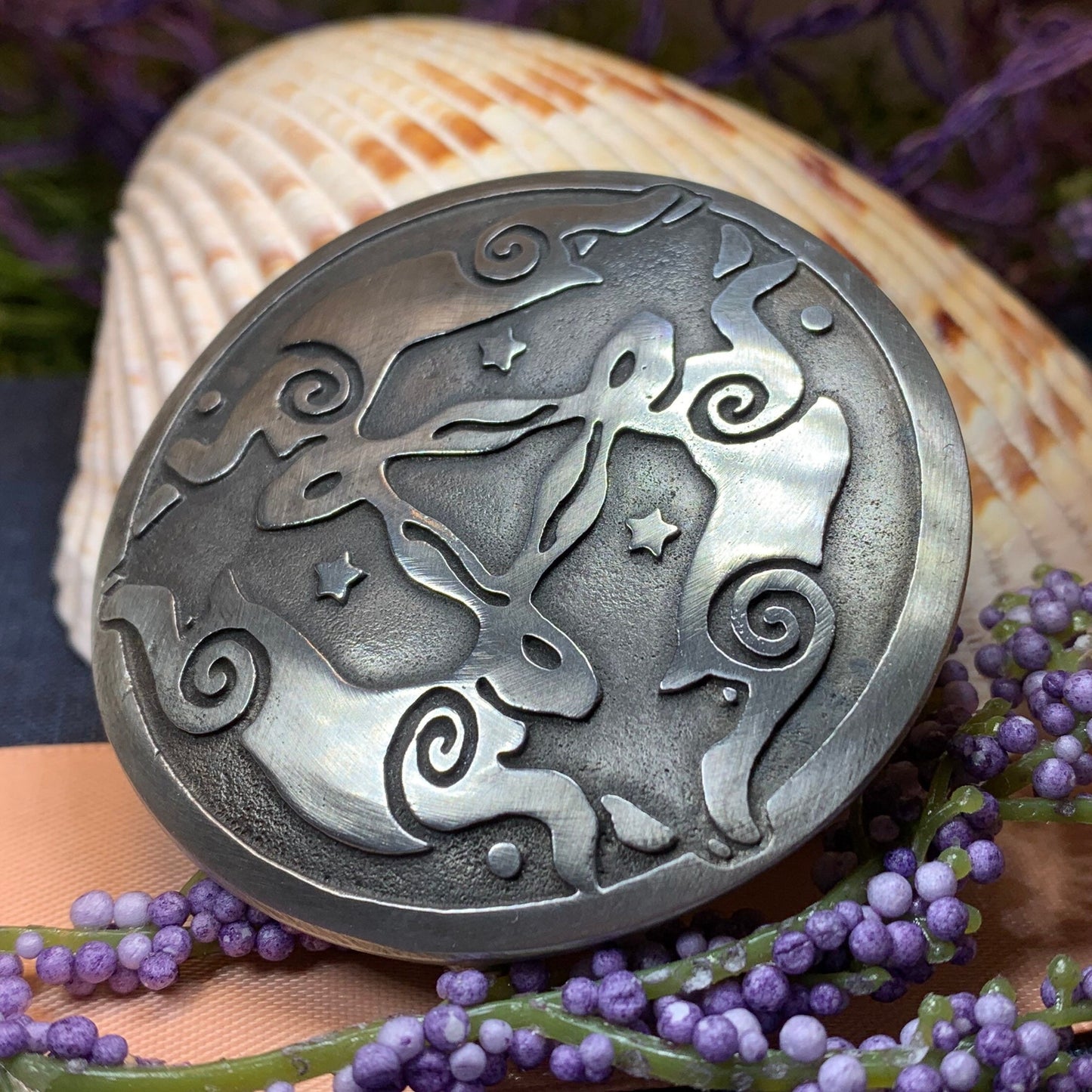 Triple Hare Celtic Brooch
