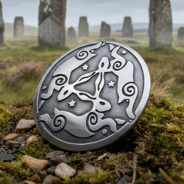 Triple Hare Celtic Brooch