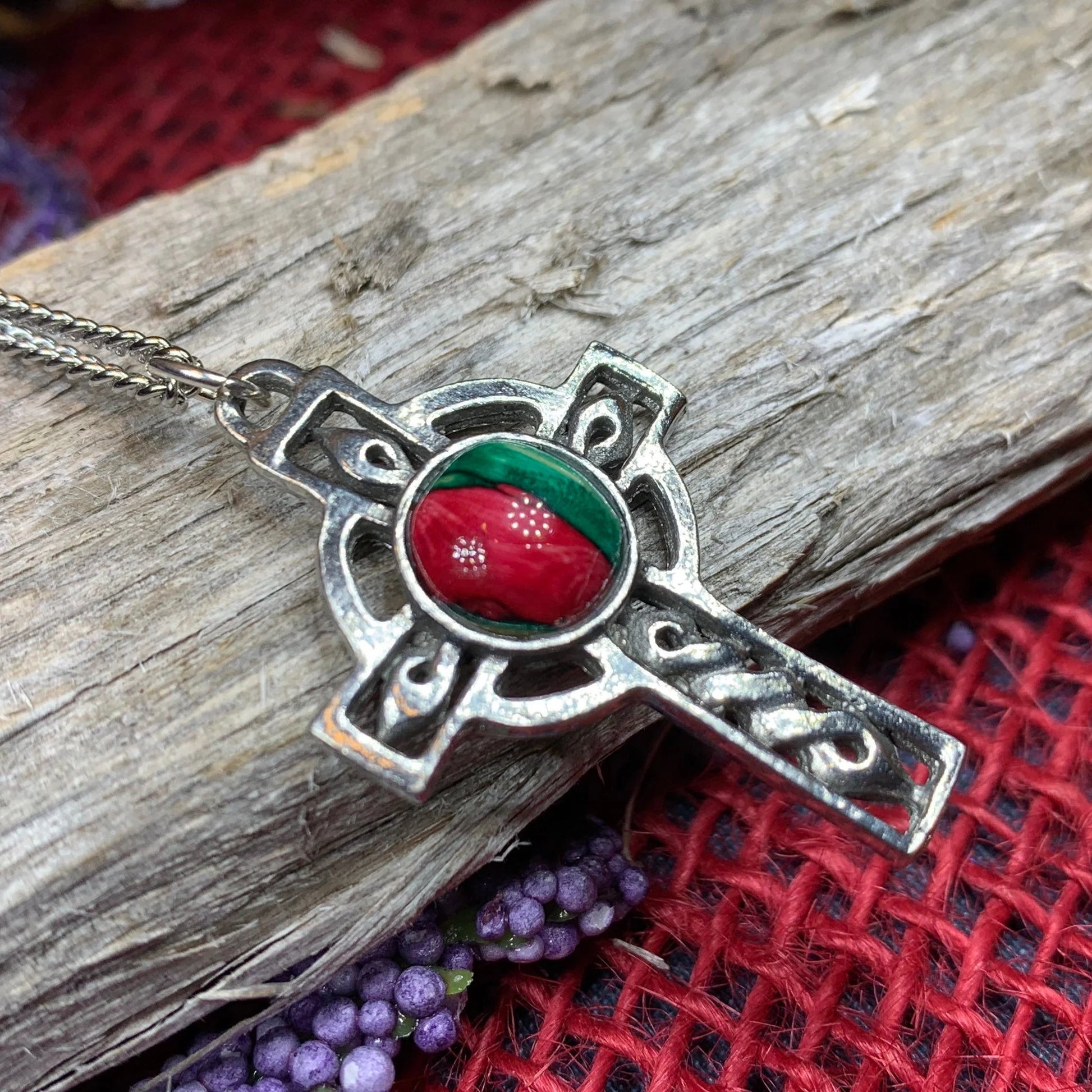 Heathergems Celtic Cross Necklace - Handmade in Scotland — view 6