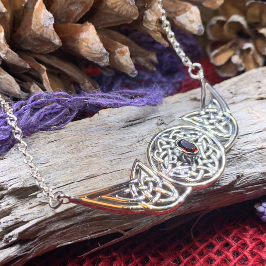 Glorious Celtic Wheel of Life Necklace in Sterling Silver — view 4