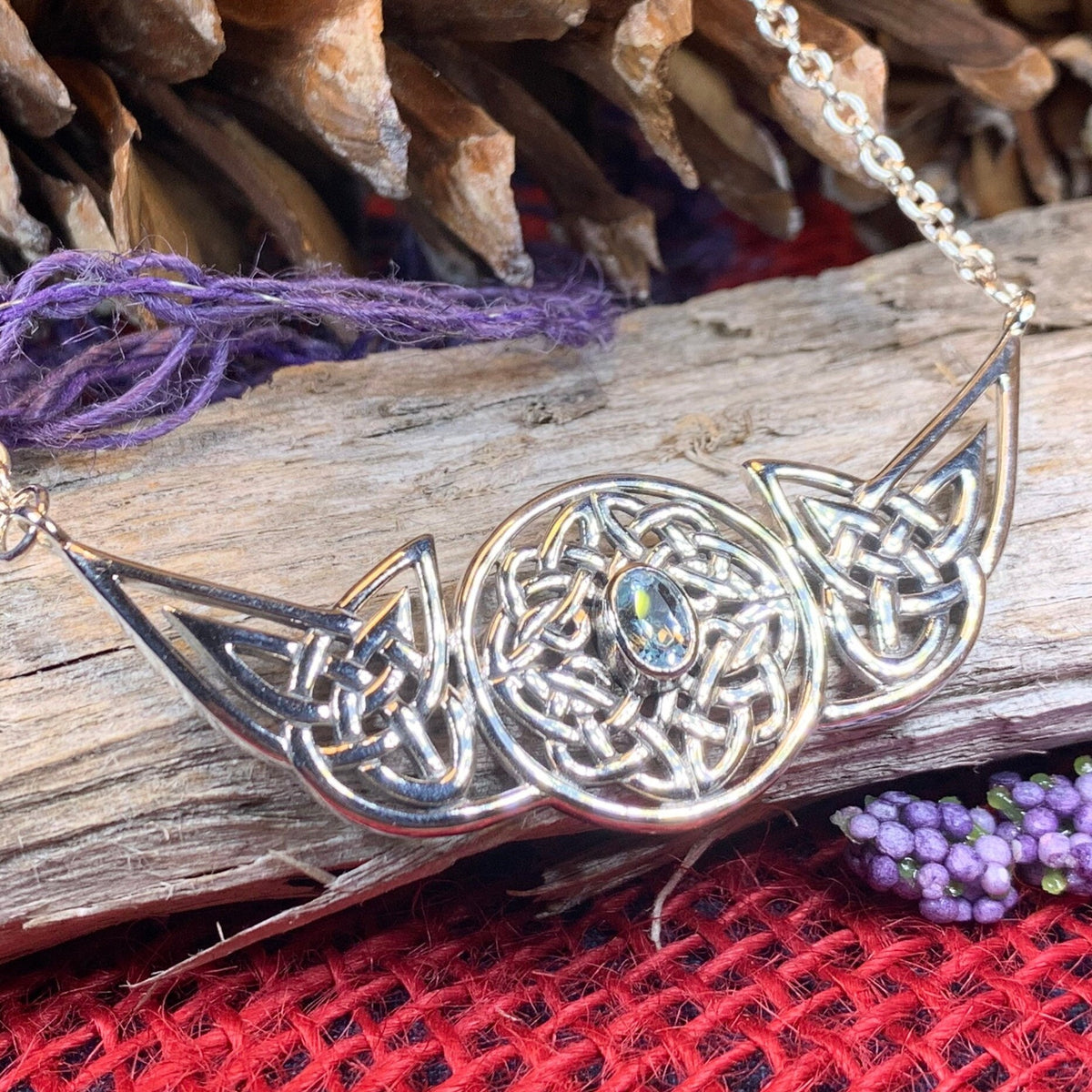 Glorious Celtic Wheel of Life Necklace in Sterling Silver — view 8
