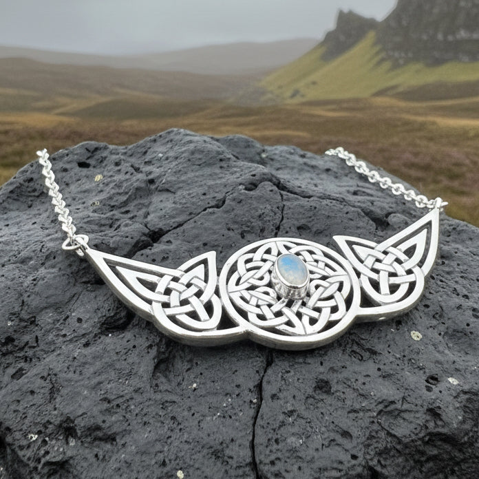 Glorious Celtic Wheel of Life Necklace in Sterling Silver