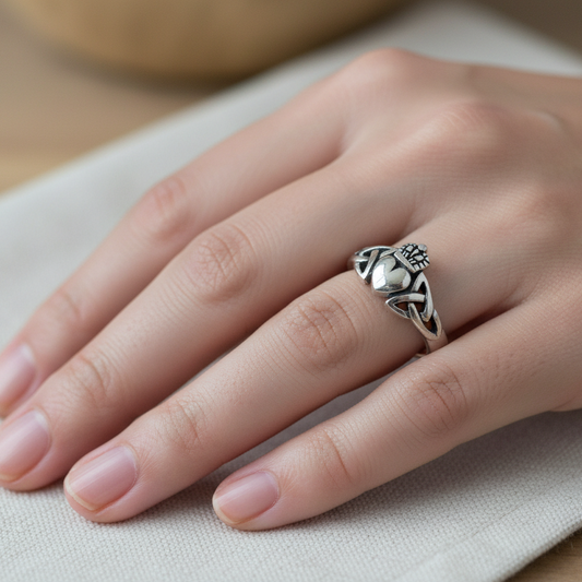 Amrynn Irish Claddagh Ring in Sterling Silver
