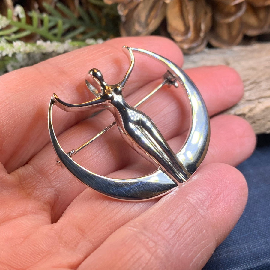 Astra Star Goddess Brooch in Sterling Silver