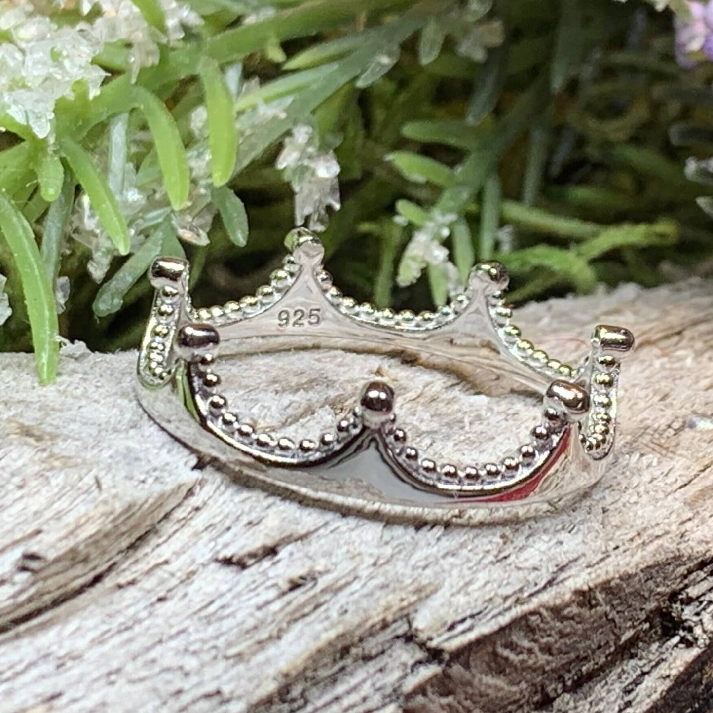 Rapunzel Crown Ring in sterling silver