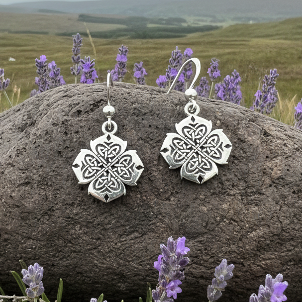 Kylie Celtic Knot Earrings in Sterling Silver
