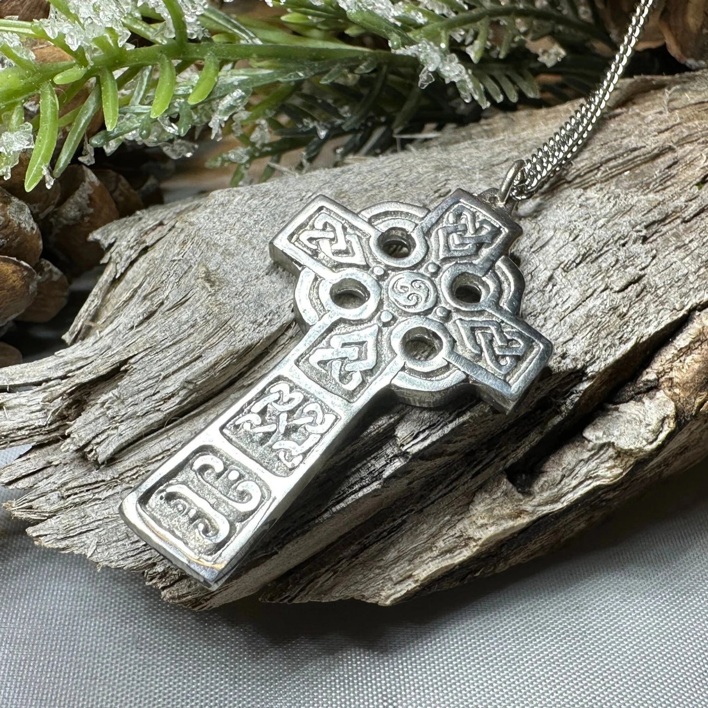 Connor Celtic Cross Necklace - Handmade in Scotland — view 3
