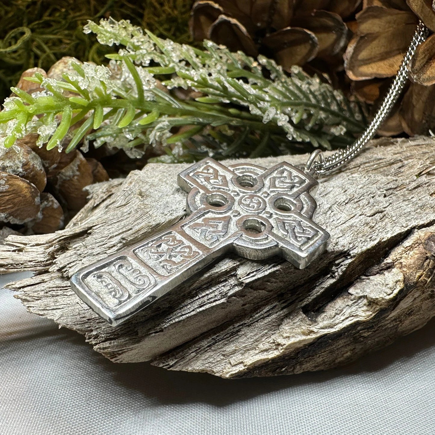 Connor Celtic Cross Necklace - Handmade in Scotland — view 7