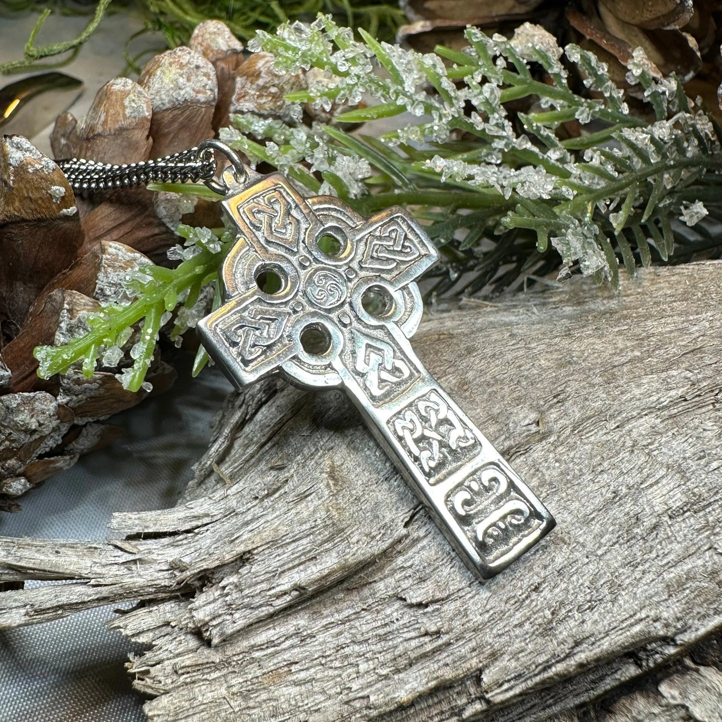 Connor Celtic Cross Necklace - Handmade in Scotland — view 8