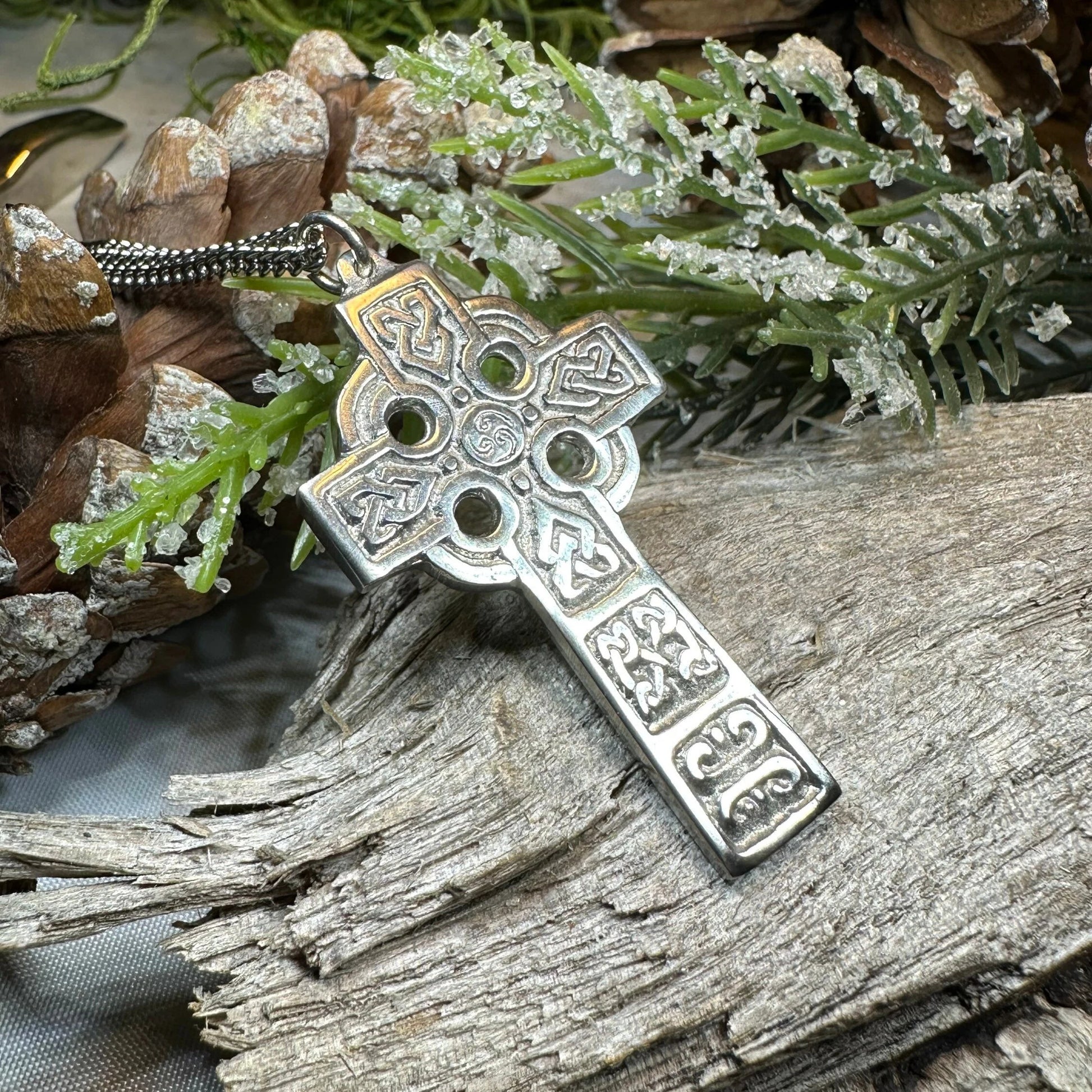 Connor Celtic Cross Necklace - Handmade in Scotland — view 8