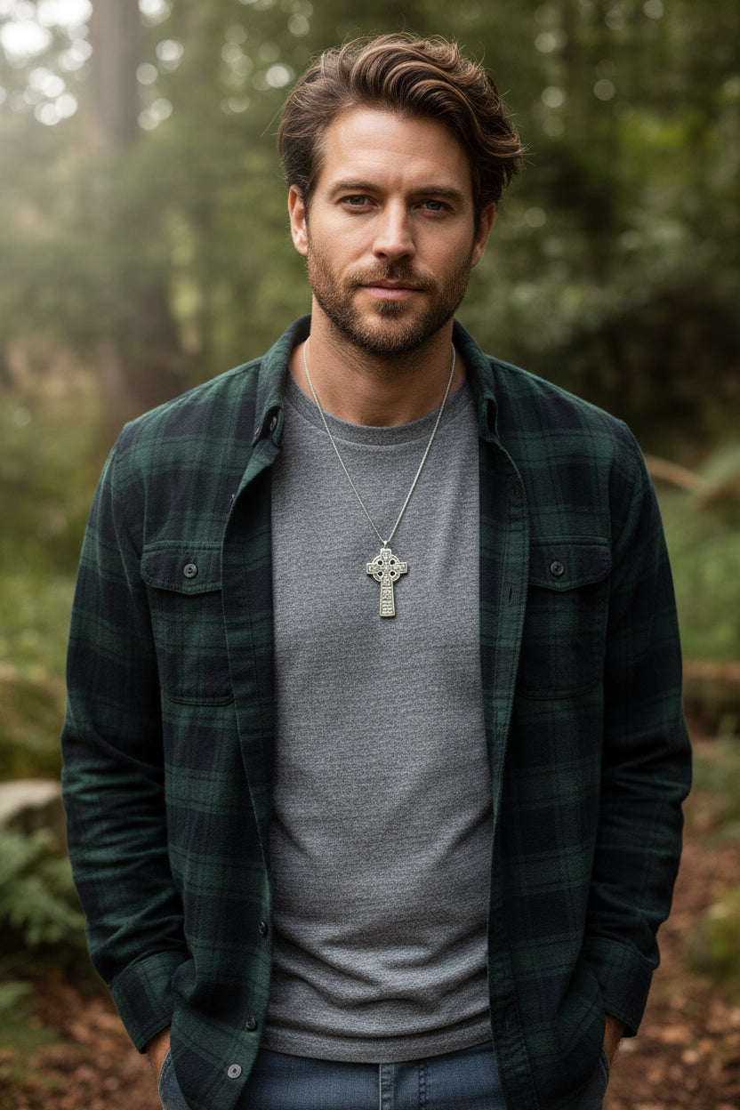 Connor Celtic Cross Necklace - Handmade in Scotland