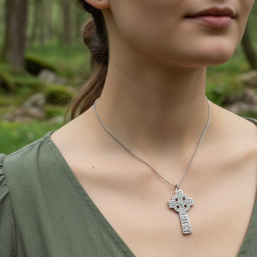 Connor Celtic Cross Necklace - Handmade in Scotland — view 2