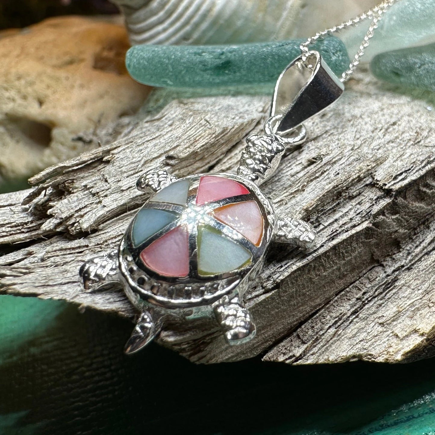 Bright Turtle Necklace — view 3