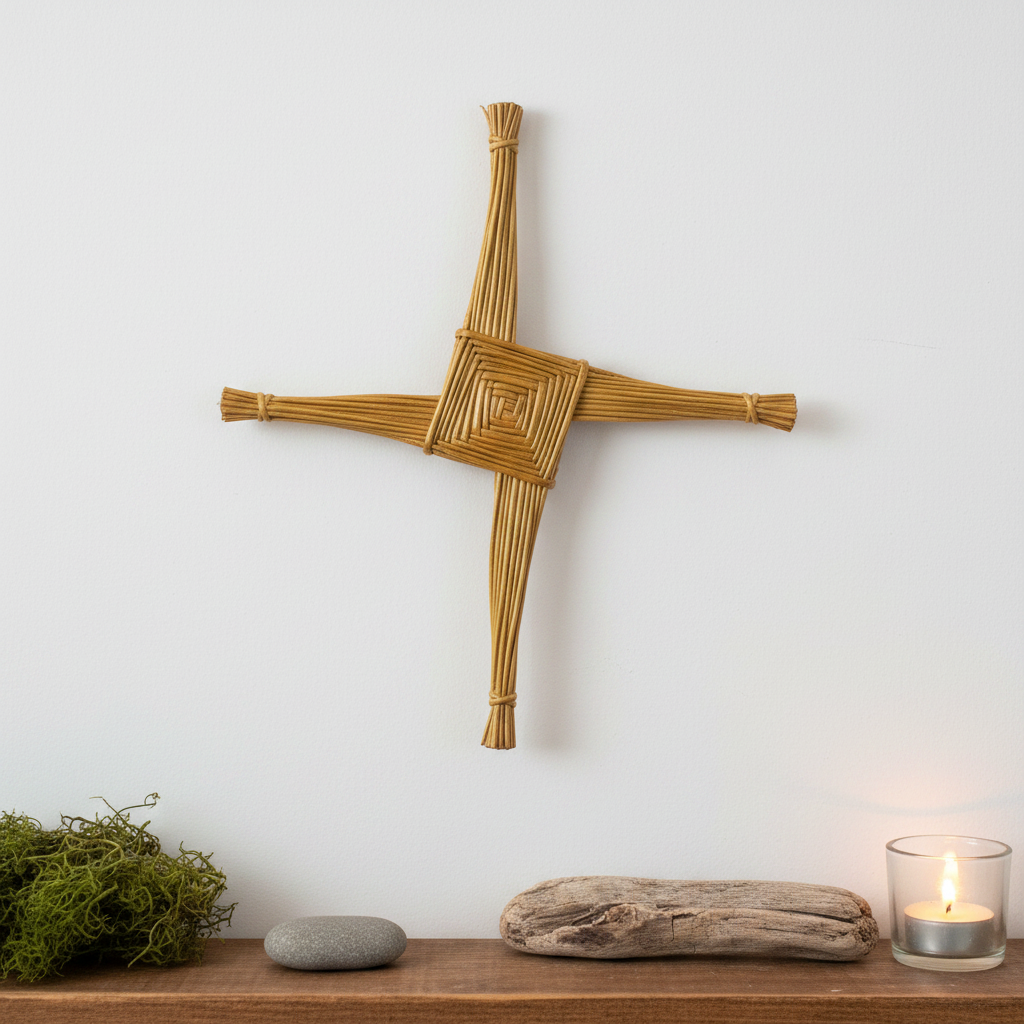 Saint Brigid's Celtic Cross Wall Plaque