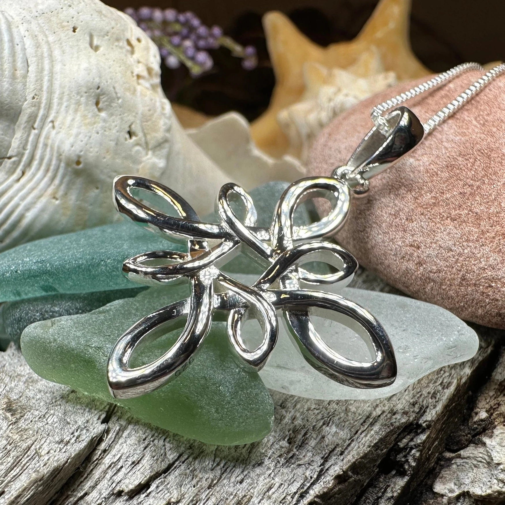 Celtic Star Knot Necklace — view 2