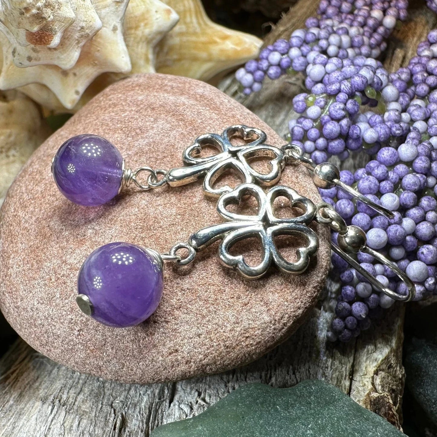 Four Leaf Clover Earrings in sterling silver