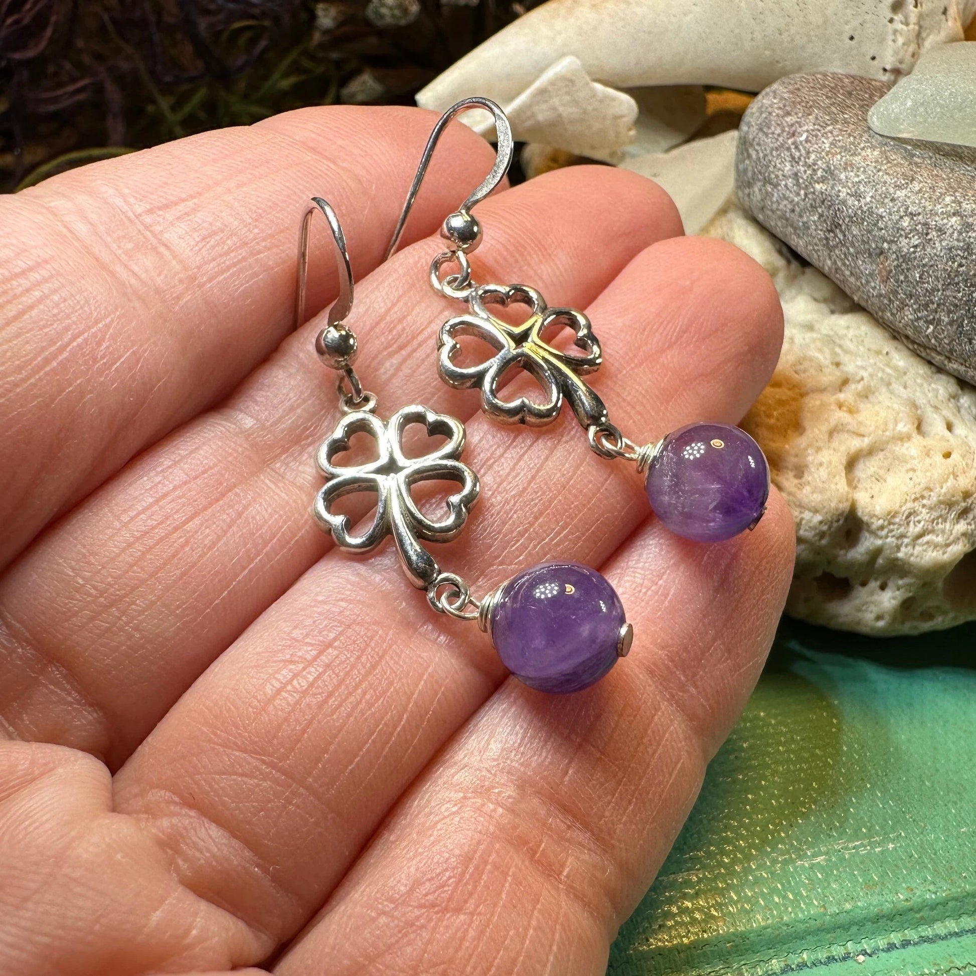 Four Leaf Clover Earrings — view 3