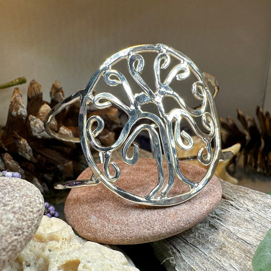 Tree of Life Bracelet, Celtic Jewelry, Irish Jewelry, Tree Jewelry, Cuff Bracelet, Anniversary Gift, Norse Jewelry, Ireland Gift, Mom Gift