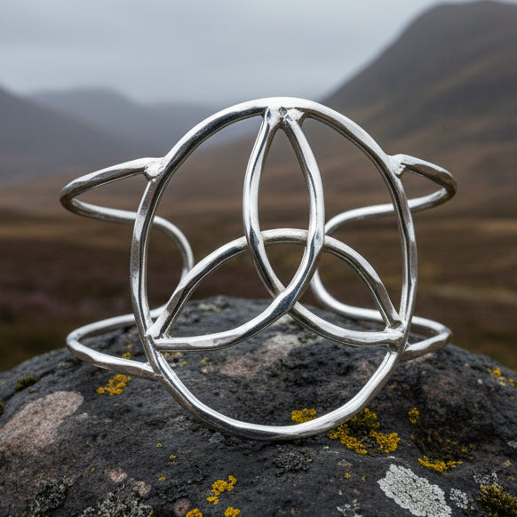 Trinity Knot Bracelet, Celtic Jewelry, Irish Jewelry, Scottish Jewelry, Cuff Bracelet, Anniversary Gift, Norse Jewelry, Ireland Gift