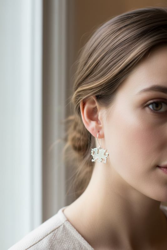 Modern Welsh Dragon Earrings for Women — view 10