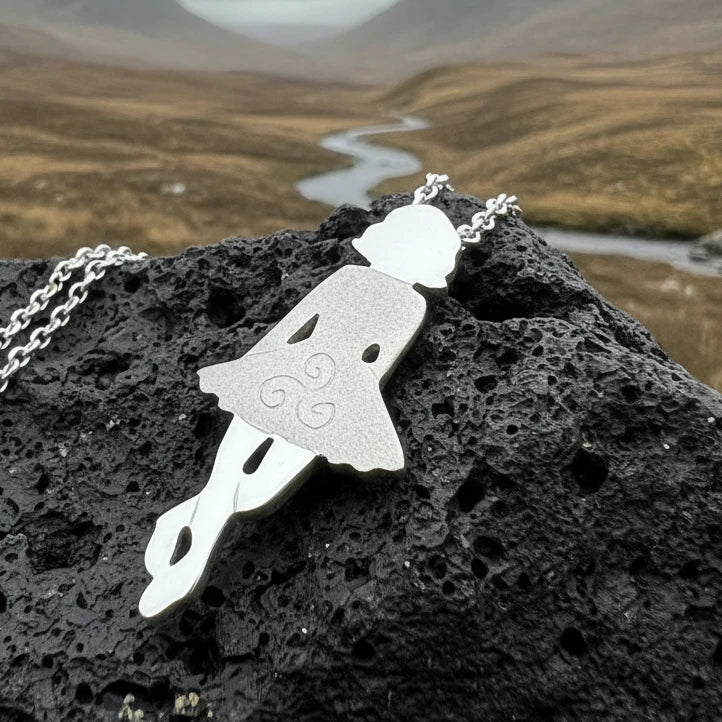 Triskele Irish Dancer Necklace in sterling silver