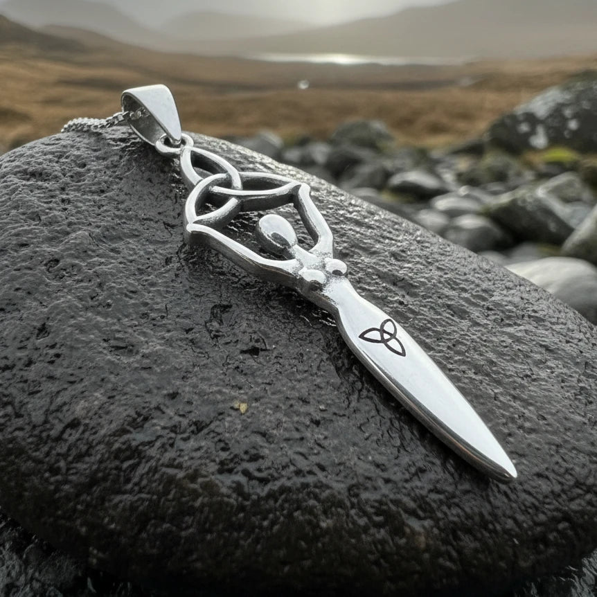 Danu Trinity Knot Necklace in sterling silver