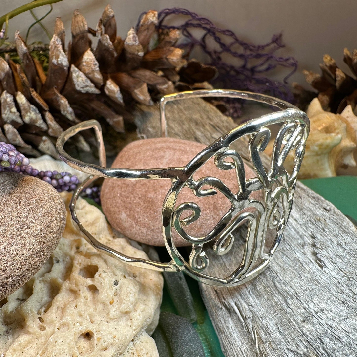 Tree of Life Bracelet, Celtic Jewelry, Irish Jewelry, Tree Jewelry, Cuff Bracelet, Anniversary Gift, Norse Jewelry, Ireland Gift, Mom Gift