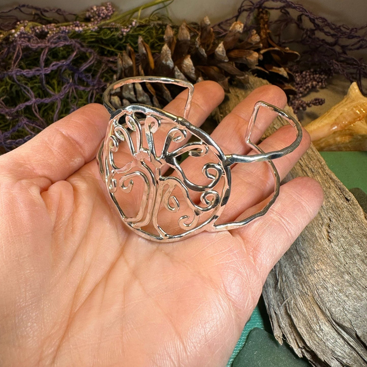 Tree of Life Bracelet, Celtic Jewelry, Irish Jewelry, Tree Jewelry, Cuff Bracelet, Anniversary Gift, Norse Jewelry, Ireland Gift, Mom Gift