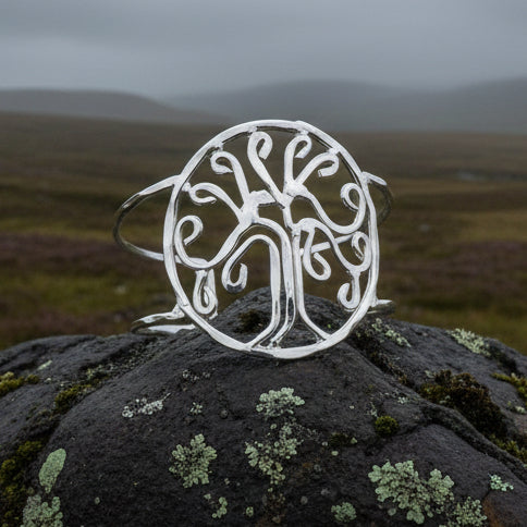 Tree of Life Bracelet, Celtic Jewelry, Irish Jewelry, Tree Jewelry, Cuff Bracelet, Anniversary Gift, Norse Jewelry, Ireland Gift, Mom Gift